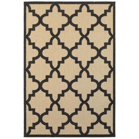 Oriental Weavers Area Rugs, Cayman 660N9 2X4 Rectangle - Sand/ Charcoal-Polypropylene C660N9056100ST